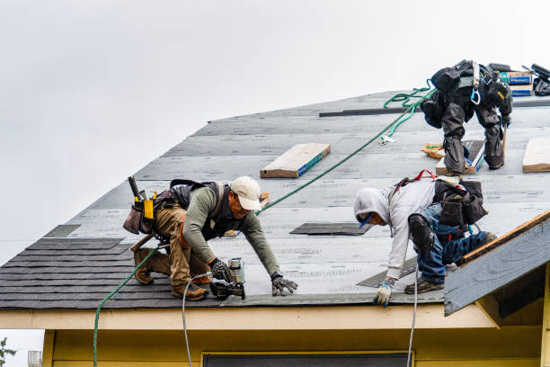 Professional Gutter Installation technician working in Roselle, NJ